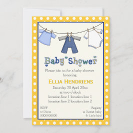 Convites Chá de bebê em linha fechada personalizado