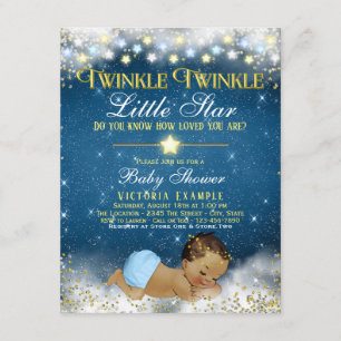 Convites Chá de Bebê Étnico Twinkle Twinkle Little Star
