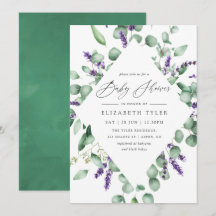 Chá de Bebê Eucalipto Lavanda Folhagens