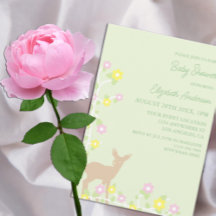 Chá de Bebê Fawn Floral Girl