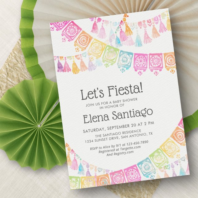 Convites Chá de Bebê Fiesta (Criador carregado)