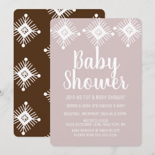 Convites Chá de Bebê Floco de Neve Chocolate Quente Chai