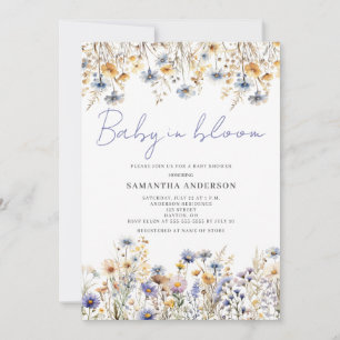 Convites Chá de Bebê Flor de Bebê Silvestre Floral