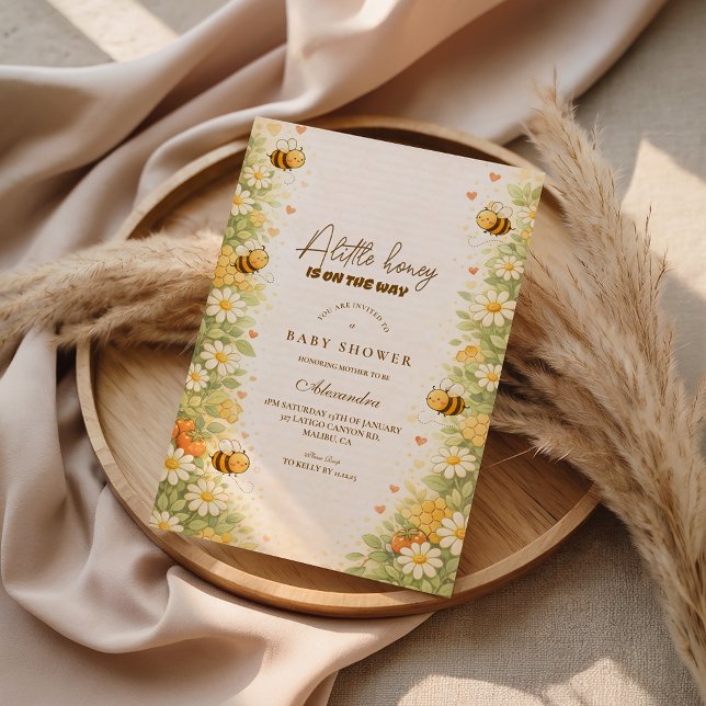 Convites Chá de Bebê Flor de Mel (Criador carregado)