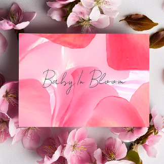 Convites Chá de Bebê Flor de Rosa Delicada
