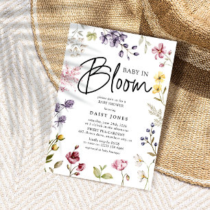 Convites Chá de Bebê Flor Silvestre Baby in Bloom