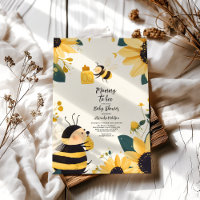 Chá de Bebê Floral Amarelo Vintage Mamãe Abelha