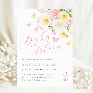 Convites Chá de Bebê Floral Baby in Bloom