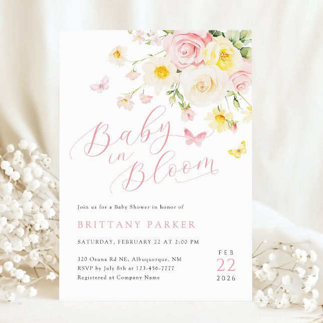 Convites Chá de Bebê Floral Baby in Bloom (Criador carregado)