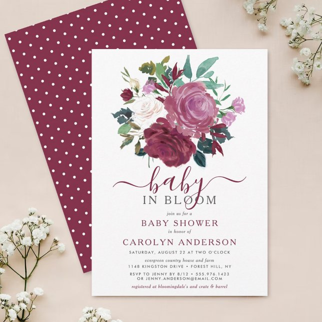 Convites Chá de Bebê Floral Baby In Bloom (Criador carregado)