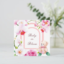 Chá de bebê floral Baby in Bloom para uma menina