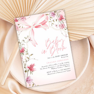 Convites Chá de Bebê Floral Boho Baby in Bloom