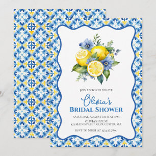 Convites Chá de Bebê Floral de Limão La Dolce Vita