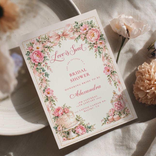 Convites Chá de Bebê Floral Doce Amor (Criador carregado)