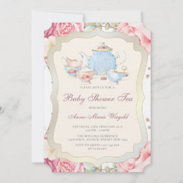 Convites Chá de Bebê Floral Elegante