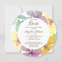 Chá de Bebê Floral em Aquarela Elegante