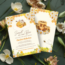Chá de Bebê Floral Favo de Mel Doce Como Abelha