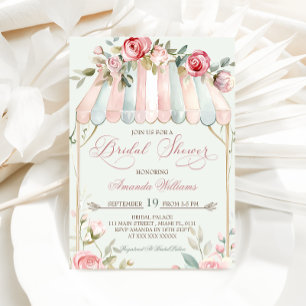 Convites Chá de Bebê Floral Francês Elegante