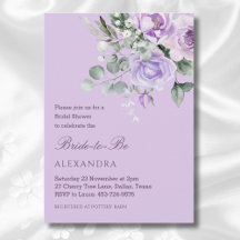 Chá de Bebê Floral Lilás Peônia Nupcial