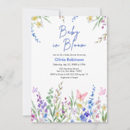 Convites Chá de Bebê Floral Primavera Bebê em Flor 