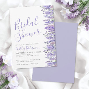 Convites Chá de Bebê Floral Roxo Lavanda