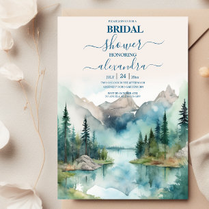 Convites Chá de Bebê Floral Simples da Montanha