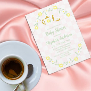 Convites Chá de Bebê Floral Tea Party