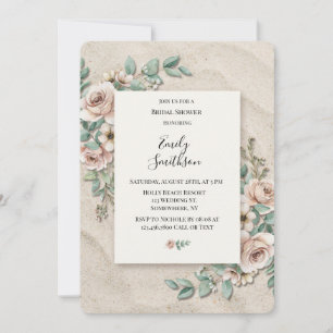 Convites Chá de Bebê Floral Verde da Artemísia