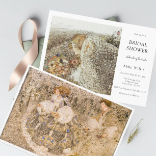 Convites Chá de Bebê Floral Vintage Art Nouveau