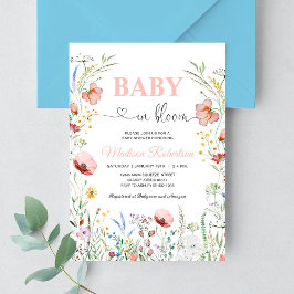Convites Chá de Bebê Flores da Primavera Baby in Bloom