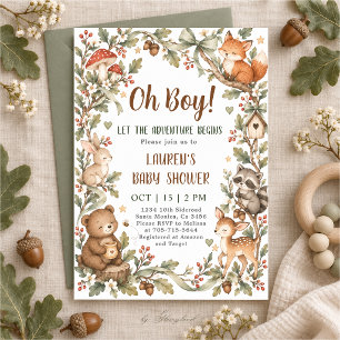 Convites Chá de Bebê Floresta