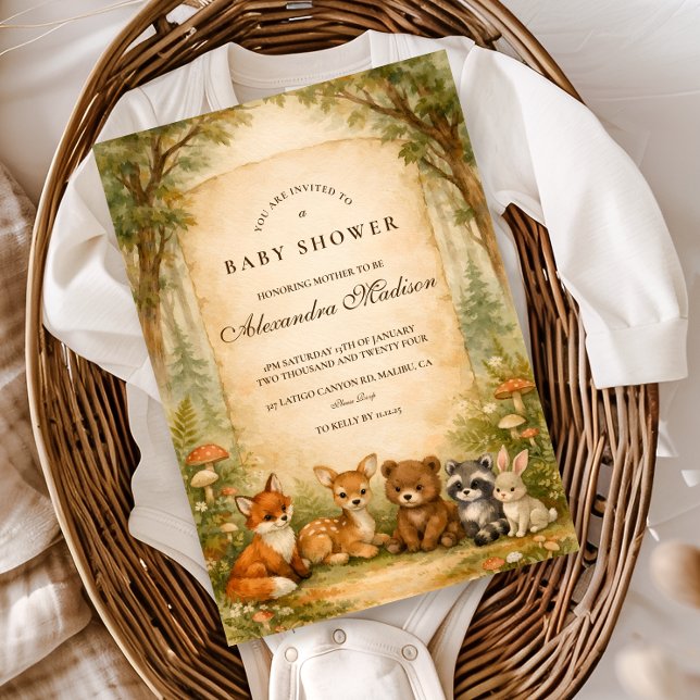 Convites Chá de Bebê Floresta Amiga (Criador carregado)