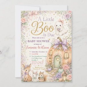 Convites Chá de Bebê Floresta da Pequena Boo