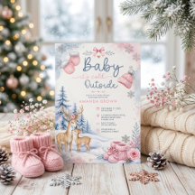 Chá de Bebê Floresta de Veados Baby É Frio Lá Fora