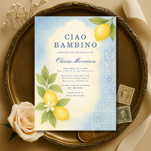 Convites Chá de Bebê Italiano Ciao Bambino