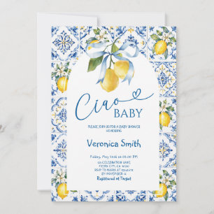 Convites Chá de Bebê Italiano Limão Ciao Baby