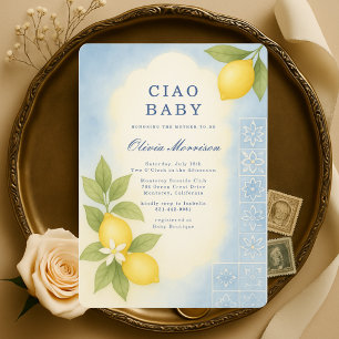 Convites Chá de Bebê Italiano Limões Ciao Baby
