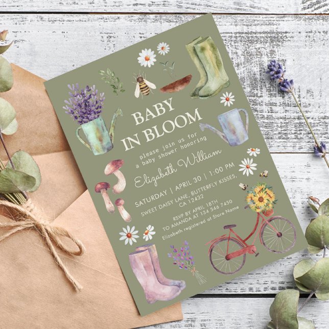 Convites Chá de Bebê Jardim Baby em Flor  (Criador carregado)