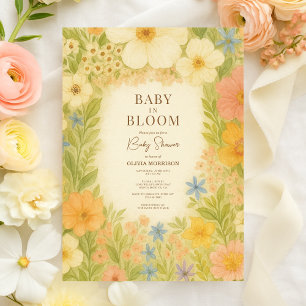 Convites Chá de Bebê Jardim Botânico Baby in Bloom