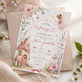Convites Chá de Bebê Jardim das Fadas Meninas Florais