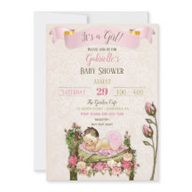 Chá de Bebê Jardim Romântico Rosas Rosa e Verde