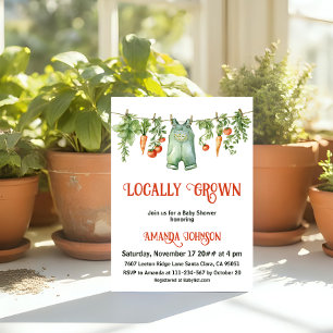 Convites Chá de Bebê Jardim Rústico Vintage Cultivado Local