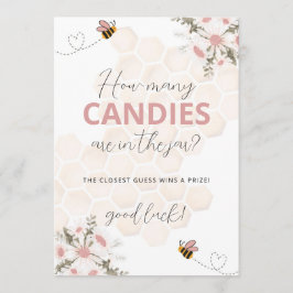 Convites Chá de Bebê Jogo de Adivinhação Sweet Little Honey