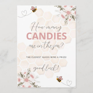 Convites Chá de Bebê Jogo de Adivinhação Sweet Little Honey