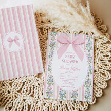 Chá de Bebê Laço Rosa Caprichoso