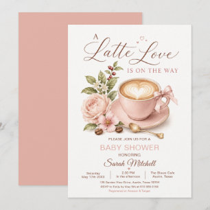 Convites Chá de Bebê Latte Love Coffee