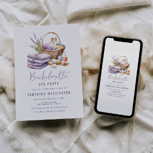 Convites Chá de Bebê Lavanda Dia de Spa