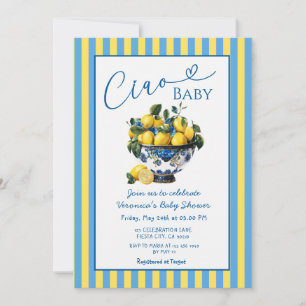 Convites Chá de Bebê Lemon Ciao Baby Italiano