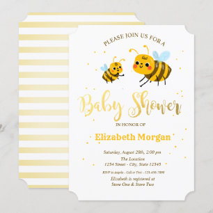 Convites Chá de Bebê Little Bees