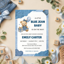 Chá de Bebê Little Blue Jean | Vestido de Denim Te